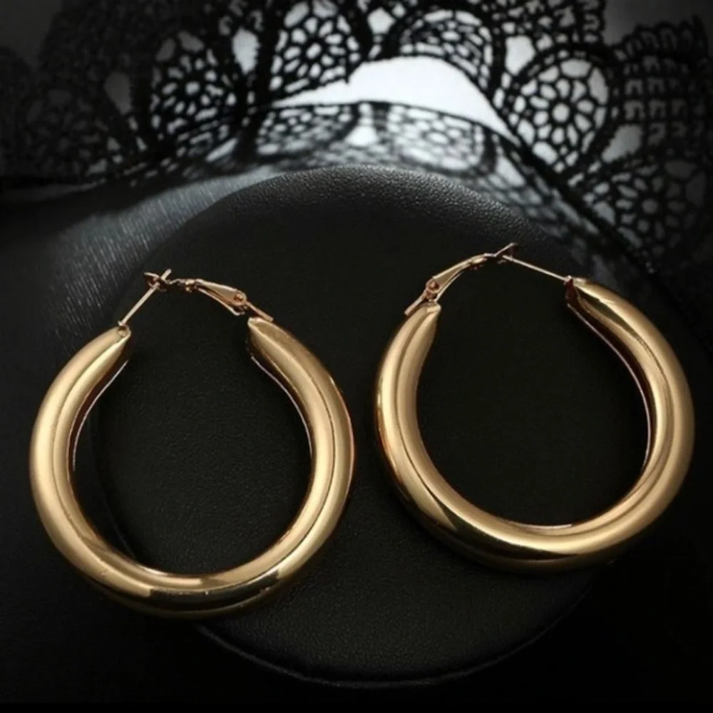14k Yellow Gold Hoop Earrings Hoops Gold